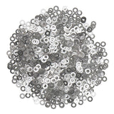 Maxbell 2000 Pieces Stainless Glasses Spectacle Screw Flat Washer 1.2mm 1.4mm