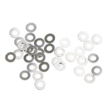 Maxbell 2000 Pieces Stainless Glasses Spectacle Screw Flat Washer 1.2mm 1.4mm