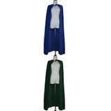 Maxbell 2 Pieces Velvet Hooded Cape Gothic Cloak Medieval Witch Costume Blue Green
