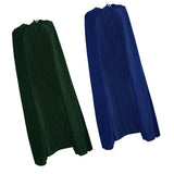 Maxbell 2 Pieces Velvet Hooded Cape Gothic Cloak Medieval Witch Costume Blue Green