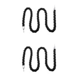 Maxbell Twisted Barrier Rope Queue Nylon for Post Stands Exhibition Crowd 3&2m Black