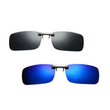 Maxbell 2Pieces Unisex Polarized Clip On Flip Up UV400 Driving Rectangle Sunglasses