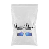 Maxbell 2Pieces Unisex Polarized Clip On Flip Up UV400 Driving Rectangle Sunglasses