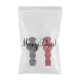 Maxbell 2pcs Foosball Man Table Football Soccer Player for Dynamo Table Black & Red