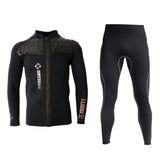 Maxbell 3mm Neoprene Wetsuits Long Sleeve Front Zip Jacket Surf Diving Suit Pants L