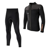 Maxbell 3mm Neoprene Wetsuits Long Sleeve Front Zip Jacket Surf Diving Suit Pants L
