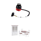 Maxbell 1/12 Dollhouse Kitchen Furniture Table Chair Cupboard Set & Vacuum Cleaner