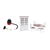Maxbell 1/12 Dollhouse Kitchen Furniture Table Chair Cupboard Set & Vacuum Cleaner