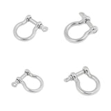 Maxbell 4pcs Marine Stainless Steel Chain Rigging Bow Shackle Captive Pin 6mm & 5mm