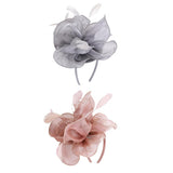 Maxbell 2x Lady Flower Fascinator Hat 1920s Gatsby Bridal Headband Cocktail Party