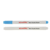 Maxbell 2pcs 1mm Water Erasable Soluble Pen Vanishing Fabric Marker Blue White