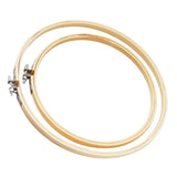 Maxbell 2Pcs Bamboo Embroidery Frame Hoop Ring Cross Stitch Sewing Tool Craft 4" 5"