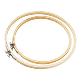 Maxbell 2Pcs Bamboo Embroidery Frame Hoop Ring Cross Stitch Sewing Tool Craft 4" 5"