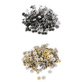 Maxbell 200 Sets Metal Press Stud Snap Button Fastener for Leather Craft