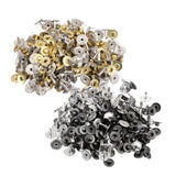 Maxbell 200 Sets Metal Press Stud Snap Button Fastener for Leather Craft