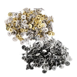 Maxbell 200 Sets Metal Press Stud Snap Button Fastener for Leather Craft