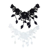 Maxbell 2Pcs Vintage Flower Lace Applique Neck Collar Fabric Sewing Craft Trims DIY