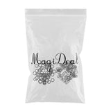Maxbell 200pcs Metal Bra Lingerie Strap Sewing Clip O Rings Fig 8 Slider Black 10mm