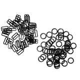 Maxbell 200pcs Metal Bra Lingerie Strap Sewing Clip O Rings Fig 8 Slider Black 10mm