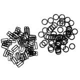 Maxbell 200pcs Metal Bra Lingerie Strap Sewing Clip O Rings Fig 8 Slider Black 10mm