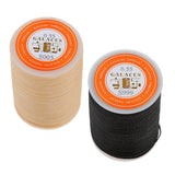 Maxbell 2pcs 113M 0.55mm Leather Sewing Round Waxed Thread Wax Cord Hand Stitching