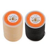Maxbell 2pcs 113M 0.55mm Leather Sewing Round Waxed Thread Wax Cord Hand Stitching