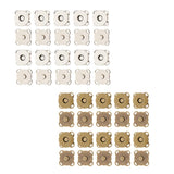 Maxbell 20 Sets Magnetic Bag Clasps for Craft Clothing Bag DIY 14mm Bronze & Silver