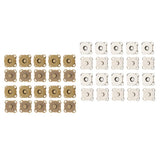 Maxbell 20 Sets Magnetic Bag Clasps for Craft Clothing Bag DIY 14mm Bronze & Silver