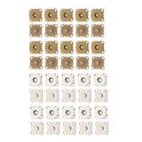 Maxbell 20 Sets Magnetic Bag Clasps for Craft Clothing Bag DIY 14mm Bronze & Silver