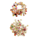 Maxbell 200 Pieces Printed Flower Shape 2 Holes Wooden Sewing Buttons for Clothing