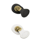 Maxbell 2 Pieces Genuine Leather Bag Lock Fasteners Snap Buckles Clasp Replacement