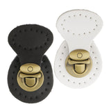 Maxbell 2 Pieces Genuine Leather Bag Lock Fasteners Snap Buckles Clasp Replacement