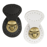 Maxbell 2 Pieces Genuine Leather Bag Lock Fasteners Snap Buckles Clasp Replacement