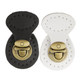 Maxbell 2 Pieces Genuine Leather Bag Lock Fasteners Snap Buckles Clasp Replacement