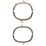 Maxbell 16.5/20cm Metal Frame Kiss Clasp Lock Handle Arch for Handbag Purse Bronze
