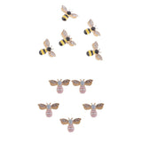 Maxbell 10 Pieces Mixed Bee Rhinestone Flatback Buttons Scrapbooking Embellishments
