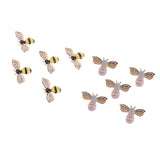 Maxbell 10 Pieces Mixed Bee Rhinestone Flatback Buttons Scrapbooking Embellishments