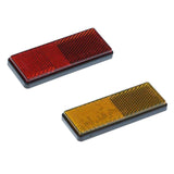 Maxbell 2 Pieces Car Reflector Light Reflective Strips On Self Adhesive Yellow & Red