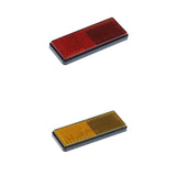 Maxbell 2 Pieces Car Reflector Light Reflective Strips On Self Adhesive Yellow & Red