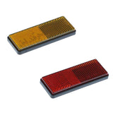 Maxbell 2 Pieces Car Reflector Light Reflective Strips On Self Adhesive Yellow & Red