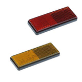 Maxbell 2 Pieces Car Reflector Light Reflective Strips On Self Adhesive Yellow & Red