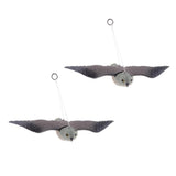 Maxbell 2Pcs Realistic Flying Bird Hawk Decoy Pigeon Scarecrow Garden Hunting Scarer