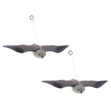 Maxbell 2Pcs Realistic Flying Bird Hawk Decoy Pigeon Scarecrow Garden Hunting Scarer