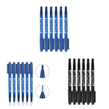 Maxbell 12Pcs Tattoo Pen Tattoo Skin Marker Marking Scribe Pen Fine Tip Black & Blue
