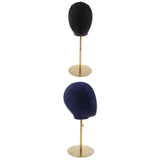 Maxbell 2PCS Suede Cork Mannequin Head Hat Rack Cap Wig Toupee Holder Display Stand