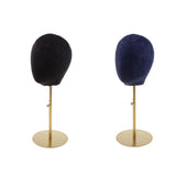 Maxbell 2PCS Suede Cork Mannequin Head Hat Rack Cap Wig Toupee Holder Display Stand