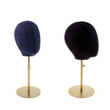Maxbell 2PCS Suede Cork Mannequin Head Hat Rack Cap Wig Toupee Holder Display Stand