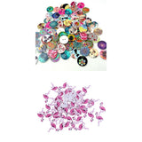 Maxbell 150Pcs Flamingo & Landscape Wooden Buttons Handmade for Sewing Scrapbooking