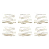 Maxbell 6pcs Metal Desk Book Holder Modern Minimalist Bookshelf for Home Office Gold