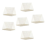 Maxbell 6pcs Metal Desk Book Holder Modern Minimalist Bookshelf for Home Office Gold